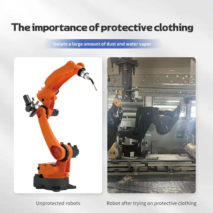 Чехол для промышленного робота, пылезащитный, антистатический, в полоску, защитная одежда для робота, автоматический покрасочный робот 